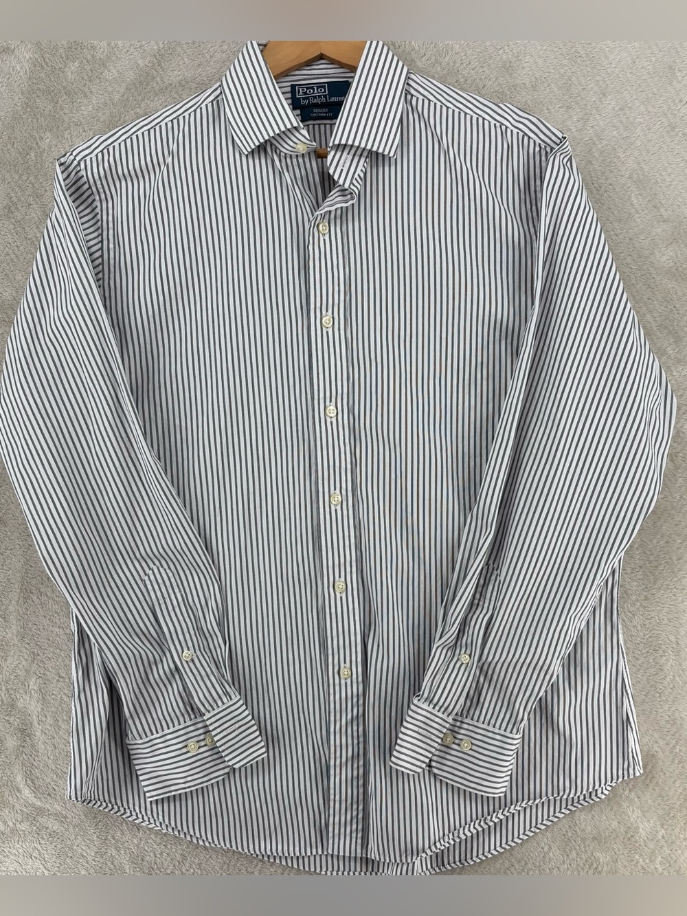 Polo Ralph Lauren Regent Custom Fit Striped Dress Shirt Men's 17 34/35